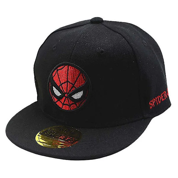 Spiderman Snapback Keps för Barn - Unisex - Justerbar Superhjälte Keps Svart