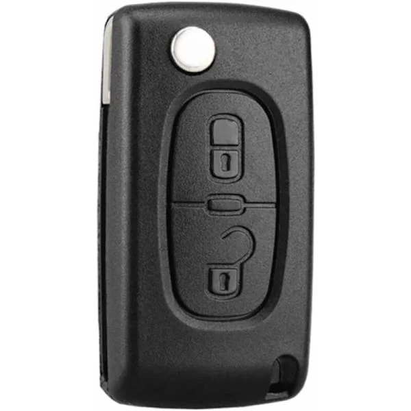 2 Napin Avainkuori Yhteensopiva CE0523 Taitettava Avain Peugeot 207 307 308 407 408 3008 5008 Citroen C2 C3 C4 C5 C6 C8 (2 Napin, CE0523)