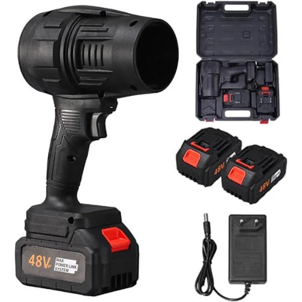 Turbo Jet Blåser, 190000 RPM Trådløs Løvblåser med 1 Batterier Hastighet ​​32000, Effekt 350W (24V) (kun ett batteri)