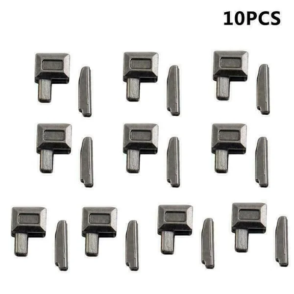 10 stk. Metal Lynlås Stopper Reparation Lynlås Stopper SORT