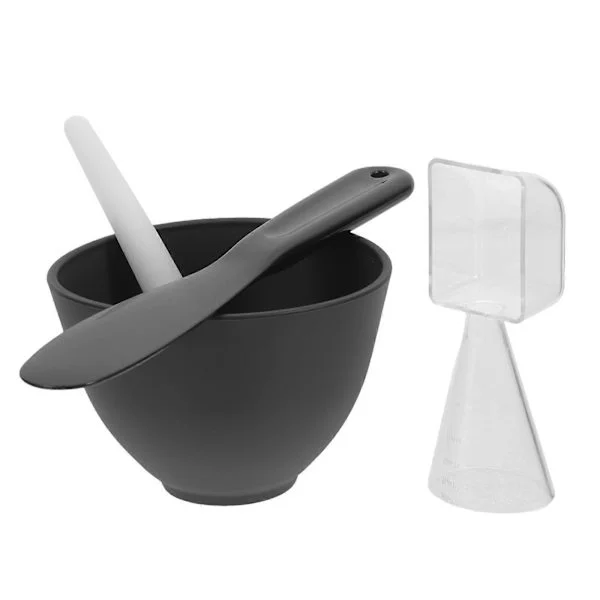 Silicone Face Mask Bowl for Skincare Products DIY Skincare Simple Design Black 10.50X10.50X7.50cm 1Set