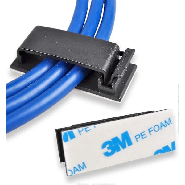 Cable Clips, Ethernet Cable Organizer, Self-Adhesive Cable Management Clips, Desk