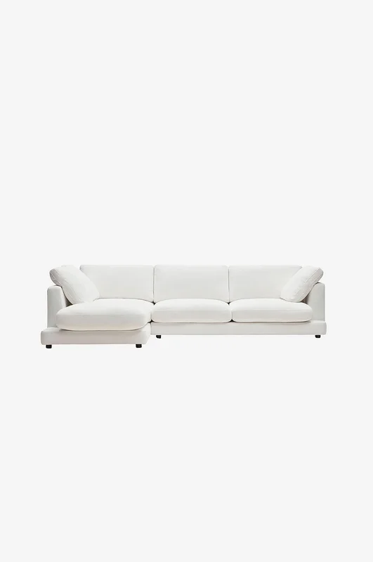 Kave Home - Sofa Gala, 4-seter venstre - Hvit - 4-seters-sofaer - Fra Homeroom