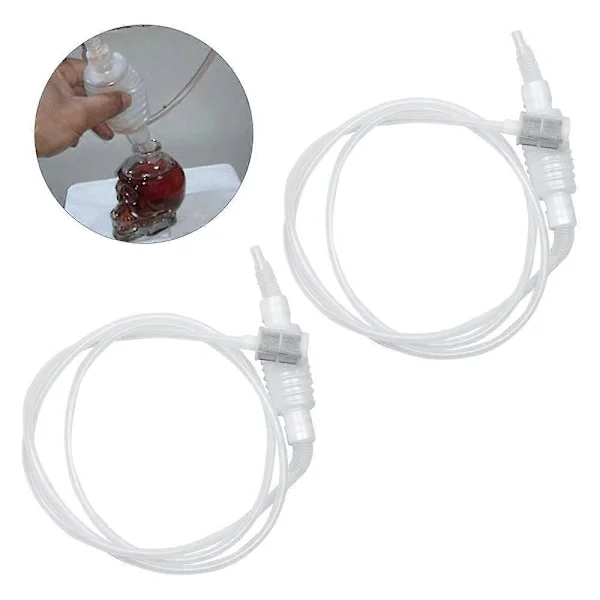 2-delars Set 2M Hävert Rör Plast Vin Hävert Filter Set Hävert Rör Slang Filter för Vin Öl Startset