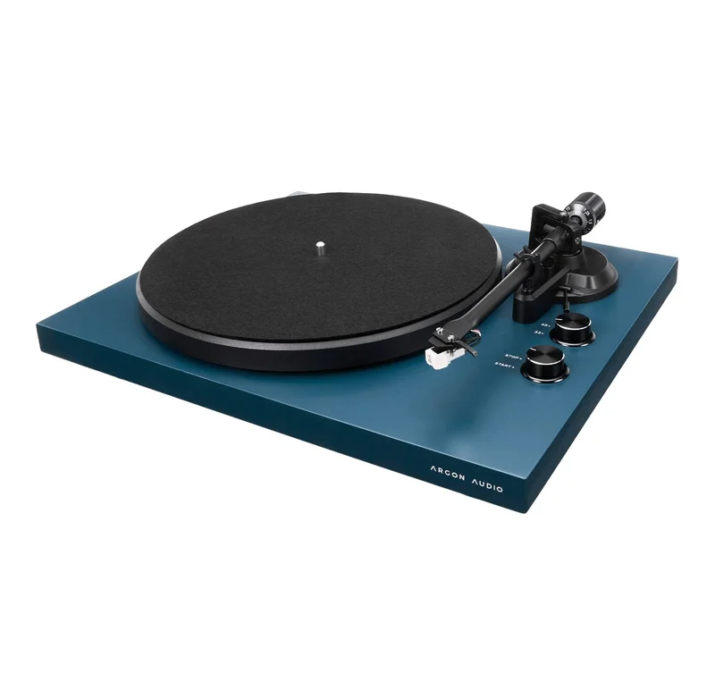 Argon Audio TT Mk2 Pladespiller med indbygget RIAA-forstærker og Audio-Technica AR3600L pickup i Blå