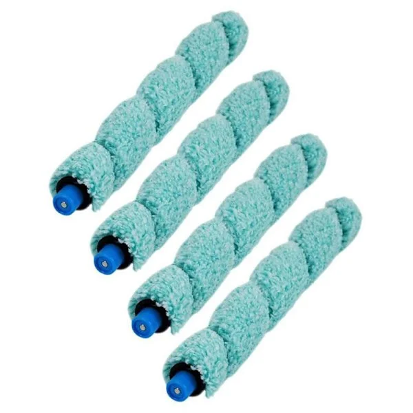 4 pcs Robotic Floor Mop Cleaning Head Brush Replacement for W400 Robotic Floor Washer Parts Accessories