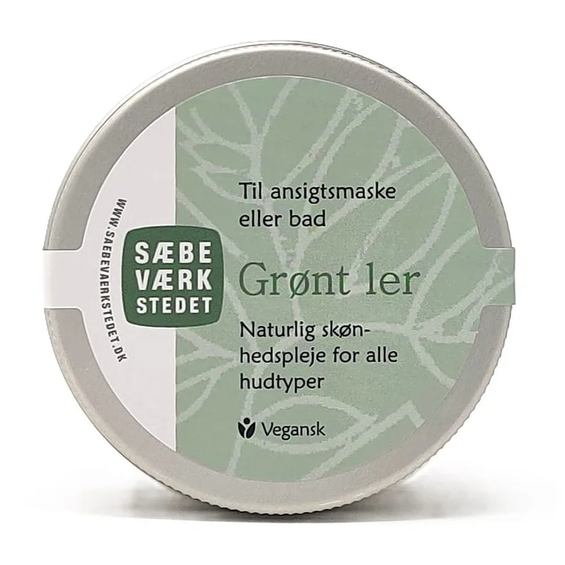 SÆBEVÆRKSTEDET Grønt ler til ansigtsmaske 50 g, Hudpleje, Masker, Dybderensende Masker