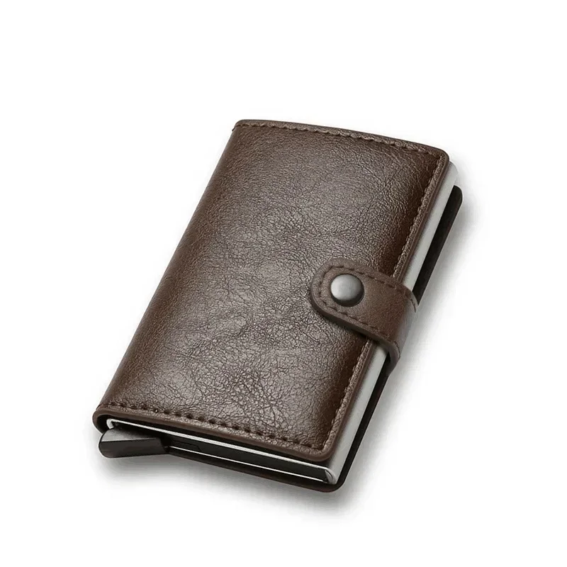 AliExpress - Anti Rfid Bank Creditcardhouder Portefeuilles Heren PU Leer Bank ID Kaarthouder Case Luxe Kleine Slanke Dunne Slimme Minimalistische 