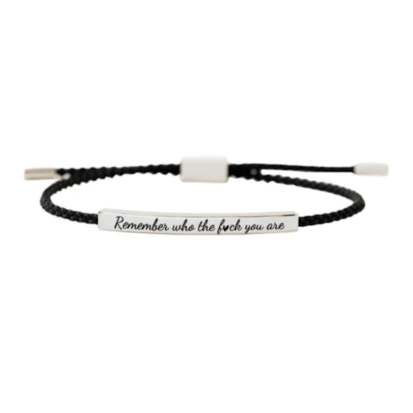 Motiverande Armband för Kvinnor, Meddelande Graverat Armband Handgjort Flätat Rostfritt Stål Inspirerande Smycken, Justerbar Omlottdesign för Dagligen