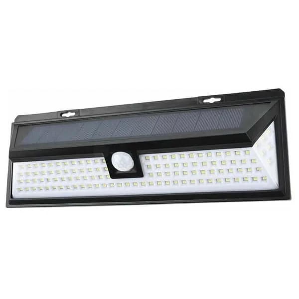 Udendørs væglamper, solcelle sikkerhedslys med 118 super klare LED-perler til vidvinkelbelysning og genopladeligt batteri, ideel til RV-eksteriør