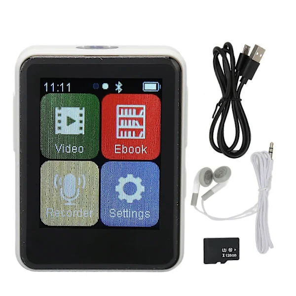 Portable Music Player for Kids, Pre-installed Spotify and WiFi Connectivity, Audiobook Function, White