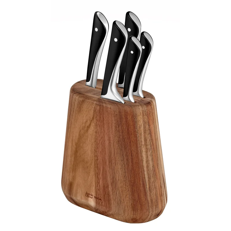 Tefal Jamie Oliver veitsitukki 5 osaa, hopea