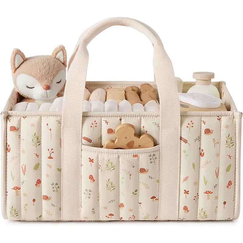 AliExpress - Organisateur de couches de grande capacité, panier de rangement Floral pour nouveau-né, essentiels pour pépinière, sac de rangement 