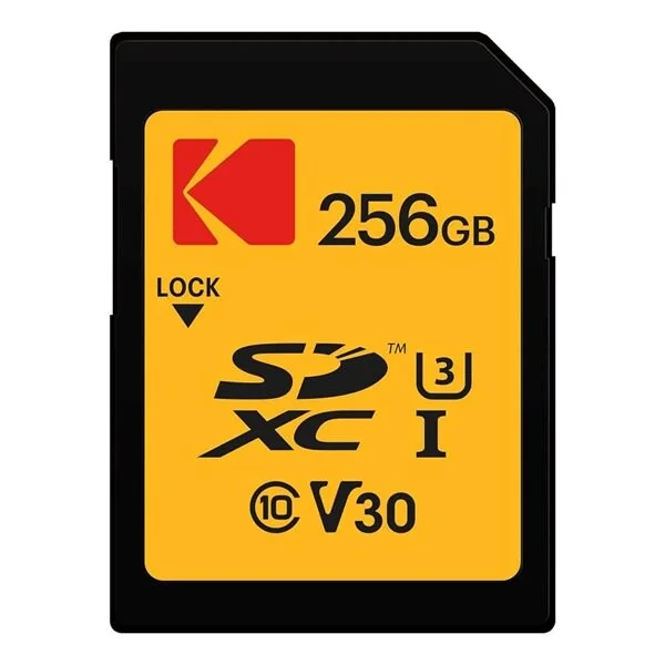 Kodak SDXC Class 10 UHS-I U3 256 GB / SDXC minnekort / Flash-minnekort for kamera / Minnekort for 4K-video