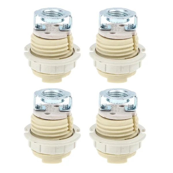 4 stk E12-sokkel G9-lampeholder G9-kroneholder Lampeholder Erstatningslampe Lyspære Pluggadapter G9 Keramisk lampeholder