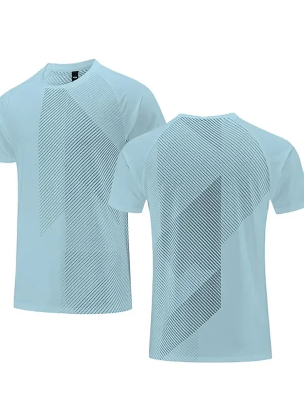 AliExpress - Mode Simple couleur unie sport T-shirts été décontracté respirant 3D imprimé Fitness T-shirts en vrac séchage rapide hommes femmes T-