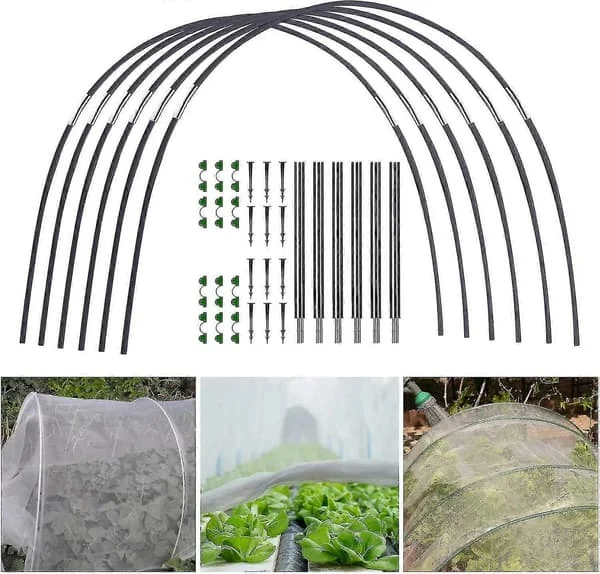 Garden Hoops for Netting, Garden Hoops Greenhouse Frame, Greenhouse Frame Garden Hoops, DIY Greenhouse Arch House Kit, Polytunnel Support Frame (FMY) 