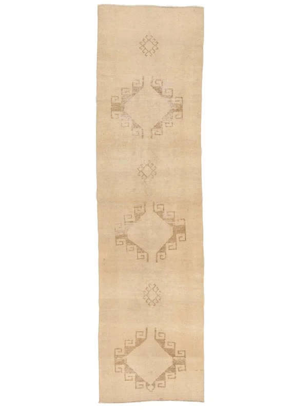Tkany Ręcznie Herki Vintage Dywan 103X387 Vintage Wełniany Pomarańczowy/Beżowy Mały
