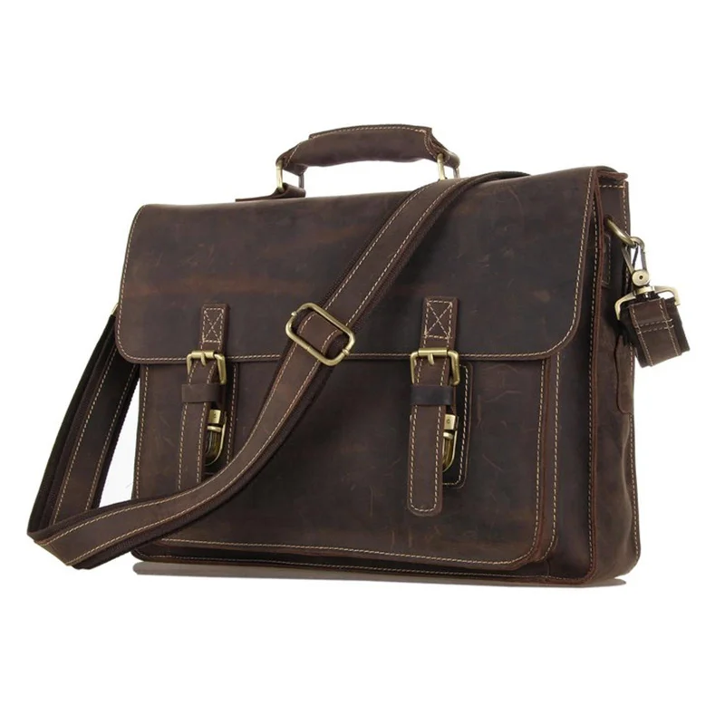 Marlano Dark Brown Leather Case for Men - Leather bags