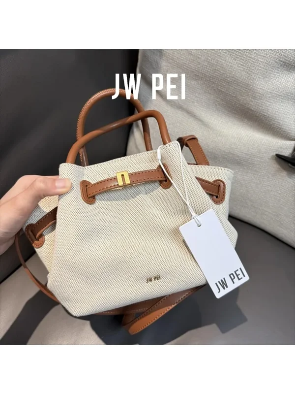 AliExpress - JW PEI Neue Damen Canvas Braun Umhängetasche Mini Veganes Leder Shopper Handtasche Dumpling Bag Hochwertiges Leder 2026