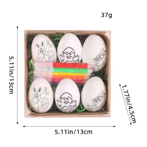 DIY Easter Hand-Painted Eggs (White Egg with Chick Design)