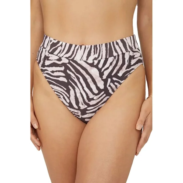 Underbara dam/dam zebra mönstrade mid rise bikini underdelar 20 U