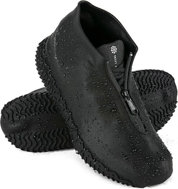 Waterproof Shoe Covers for Rain, Silicone Shoe Covers with Zipper, Non-Slip Rubber Shoe Covers for Men and Women XL