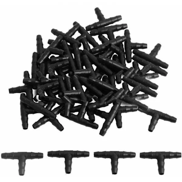 Förpackning med 100 T-rörkopplingar 4/7mm - T-koppling PVC Vatten