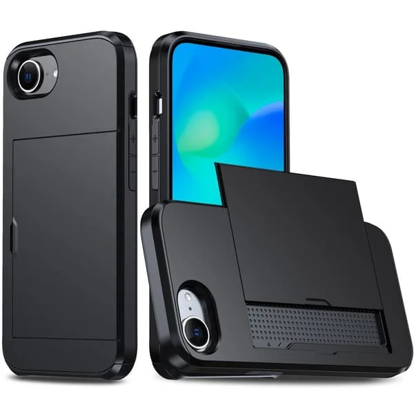 SKALO Armor Korthållare Skal för iPhone 17e - Svart