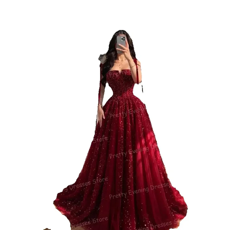 AliExpress - Prachtige Rode Avondjurken Dames A-lijn Sexy Mouwloze Party Prom Jurken Pailletten 2026 Mode Aangepaste Vestidos De Novia