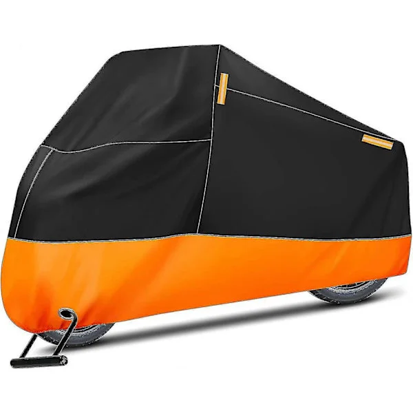 Motorcycle Cover, Waterproof Motorcycle Cover Outdoor Indoor Scooter Protection With 4 Reflective Strips