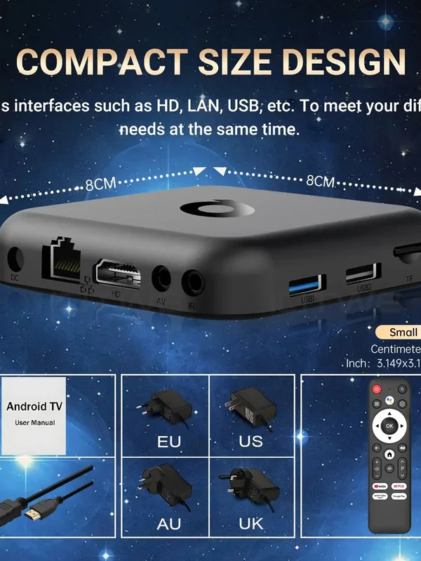 AliExpress - R69Q Smart TV Box Google Assistant Android 14 2 GB + 32 GB Bluetooth 5.4 Allwinner H313 4K Dual Wifi 5G Streaming Media Player