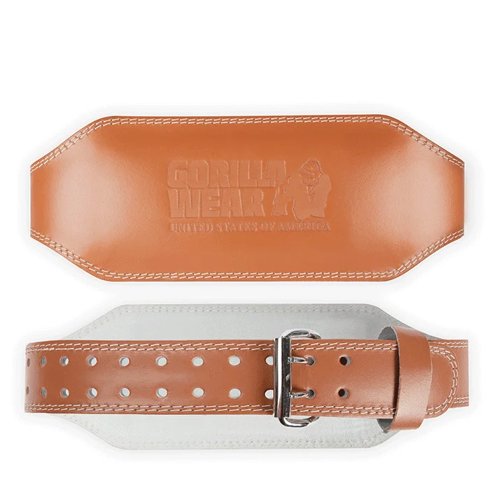 Gorilla Wear Gear 6 Inch Polstret Løftebelte Lær Brun
