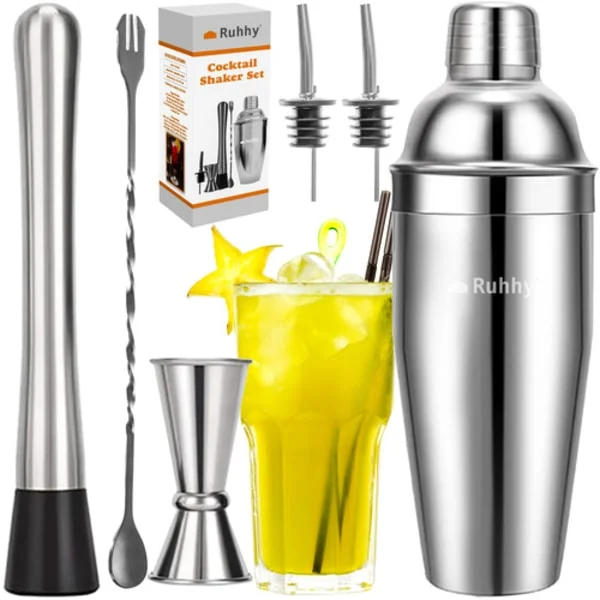 Bartenderset 6-i-1 – Cocktailset med Shaker 700 ml