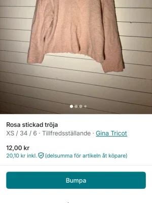 Rosa stickad tröja Gina Tricot