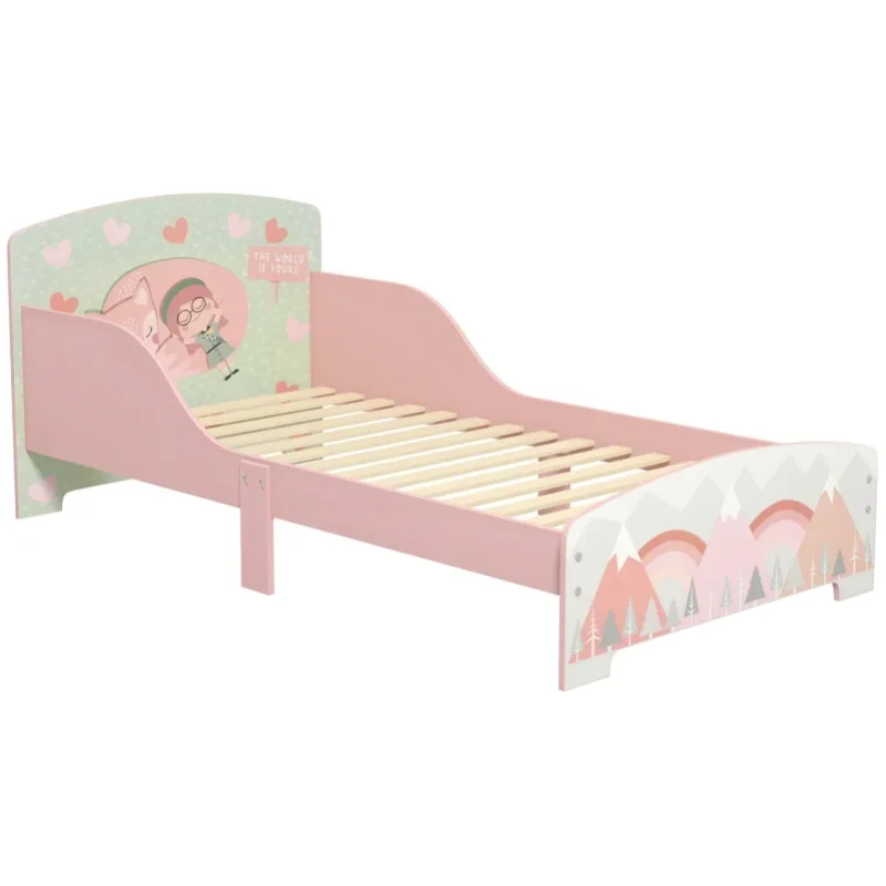 AliExpress - Lit pour enfants Zonekiz 143X77X60 cm Lit pour enfants de 3 à 6 ans avec barrières de protection et motifs Max. Charge 40 kg Rose