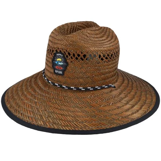 Rip Curl - Logo Brown Straw Hat Straw Brown Hat - @ Hatstore