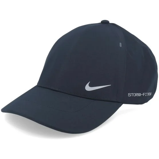Nike Cap Storm-fit Fly Aerobill Black/Reflective Dad Adjustable Schwarz S/M Wetterfestes Material