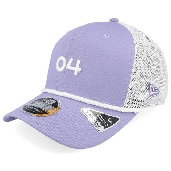 New Era Unisex McLaren F1 Norris Rope 9FIFTY Stretch-snap Trucker Cap Violett Weiß S/M Polyester Baumwolle