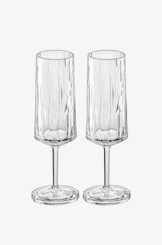 Koziol - Samppanjalasit Club No. 14, 100 ml, 2/pakk. - Läpinäkyvä - Samppanjalasit - - Homeroom