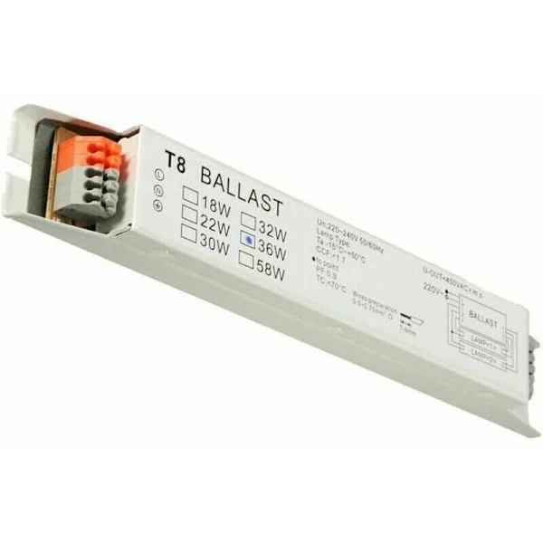 Elektronisk ballast T8 2x36W Bredspänning lysrör snabbstart energibesparande ballast lampa