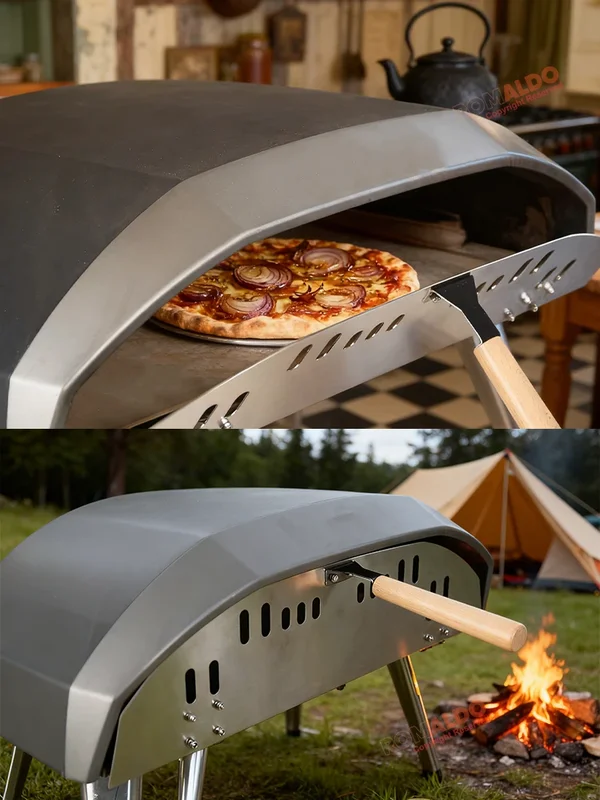 AliExpress - Porte de four à pizza ROMALDO de 16 pouces pour Ooni Koda, en acier inoxydable, avec poignée en bois, taille idéale pour Ooni Koda