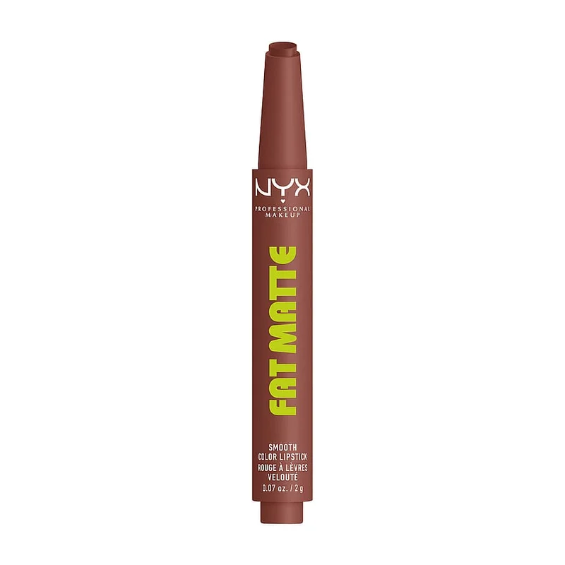 Spar 25% • Køb 2, NYX PROFESSIONAL MAKEUP Fat Matte Slick Click Lip Balm 08 Toasty Taupe, Hudpleje, Ansigtspleje, Læbepleje
