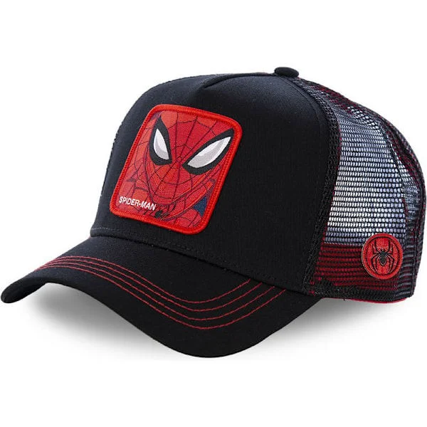 Spiderman Kasket til Drenge, Åndbar Spiderman Baseballkasket med Mesh til Småbørn og Børn Sort Sort