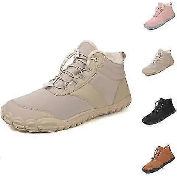 Talvibarfoottavaelluskengät, Vaella Talvikengät Barfoottakengät Naiset, Five Finger Tennarit Vaelluskengät Vaellukseen Beige 4.5 UK Wide