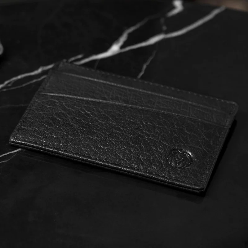 Montreal Mini Black RFID Leather Card Holder for Men - Wallets