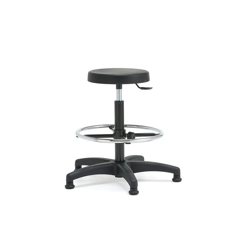Ståstol CAIRNS, hög, polyuretan, svart