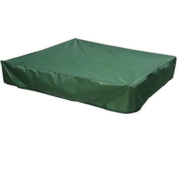Hiekkalaatikon suojapeite kiristysnauhalla, pölytiivis hiekkalaatikon suojapeite, suojapeite, vihreä (150x150 cm)