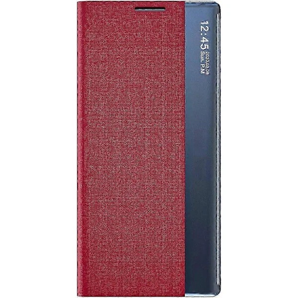 Samsung Galaxy S20 FE Smart View Flip Cover - Premium Läderfodral, Spegelfönster, Stilrent, Skyddande Flipfodral