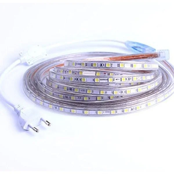 2M Varmvit LED-list – 60 lysdioder/m – IP65 Vattentät för inomhus- och utomhusbruk – AC 220-240V – Dimbar – CE- och RoHS-certifierad